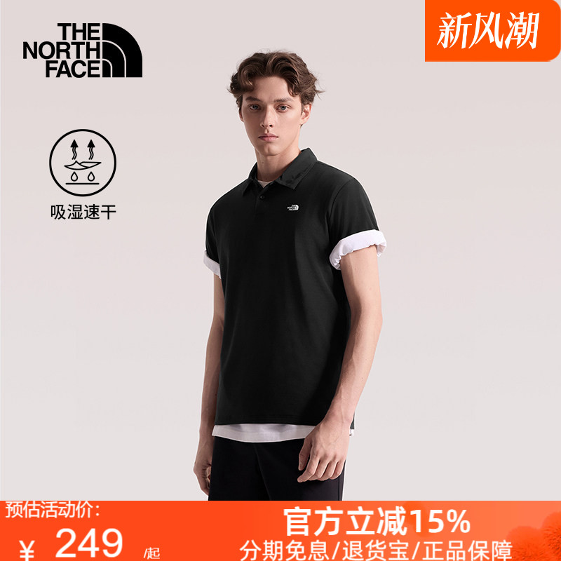 北面速干衣短袖POLO衫男运动上衣户外透气TheNorthFace|8EY5图片