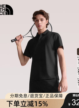 北面速干衣短袖POLO衫男UPF防晒运动户外透气TheNorthFace|7WD2