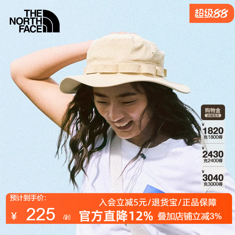 TheNorthFace北面运动帽男女25春夏户外遮阳钓鱼防晒渔夫帽子5FXF