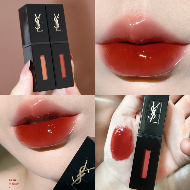 YSL/圣罗兰黑管柔雾哑光唇釉416 407 617 434 211 212粉金214 409