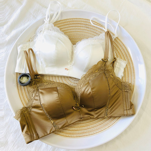 缎面内衣女小胸聚拢2o024年新款爆款调整型收副乳防下垂无钢圈文