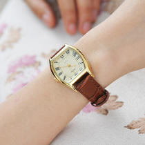 Juli business leisure couple watch barrel type waterproof belt men watch women watch belt watch women