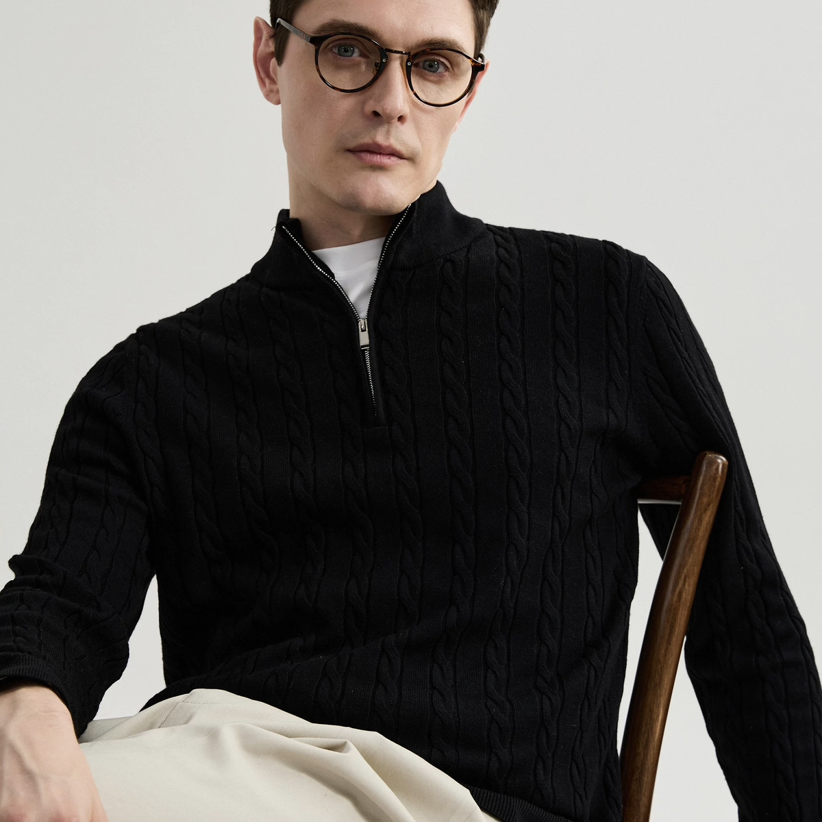 2025新款拉链针织衫毛衣