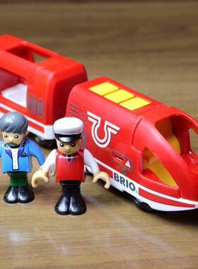 正品散货BRIO 红色充电火车组合送人偶 兼容宜家hape木质轨道微瑕