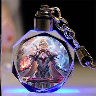 王者荣耀水晶钥匙扣挂件刘备异域游侠新款韩信街头霸王百里守约澜