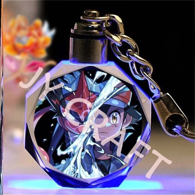 宝可梦 皮卡丘小智水晶钥匙扣挂件皮卡丘星河之梦小智甲贺忍蛙