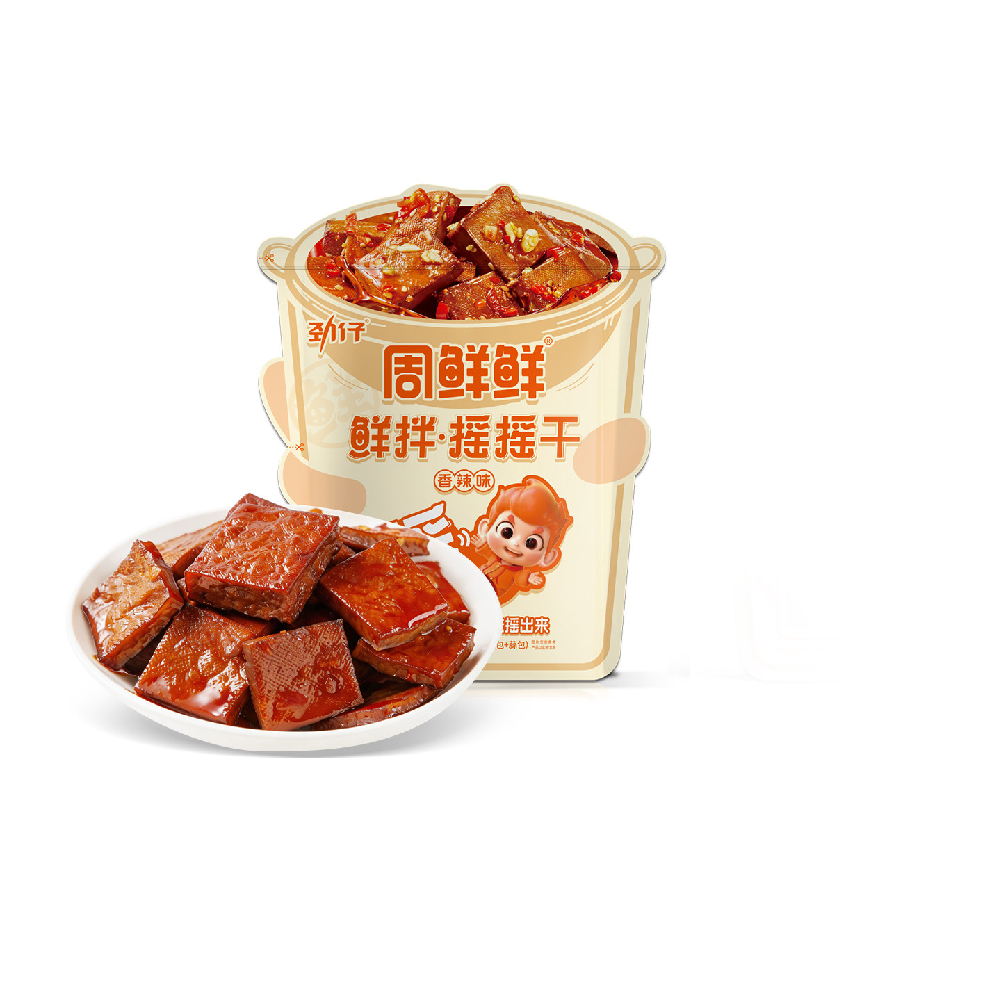 劲仔周鲜鲜 鲜拌平江酱干摇摇豆干办公室休闲小零食香辣湖南特产
