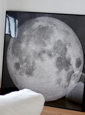 月球拼图框1000片实木相框地球女权67.3月亮圆形异形拼图裱框