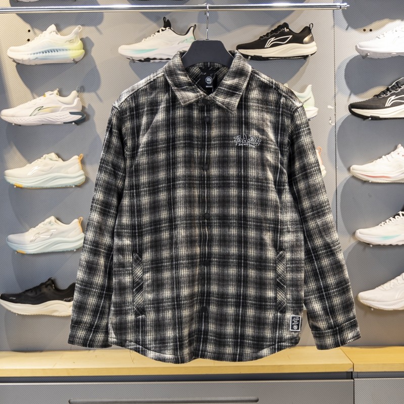 李宁男子翻领宽松休闲外套