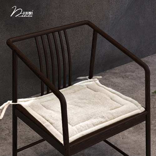 慕布卡MOBUKIA新中式亚麻椅垫夹棉椅子坐垫透气舒适家居办公冬季