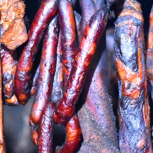 贵州特产遵义凤冈农家熟食猪肉香肠腊肠500g柏香枝烟熏土猪肉香肠