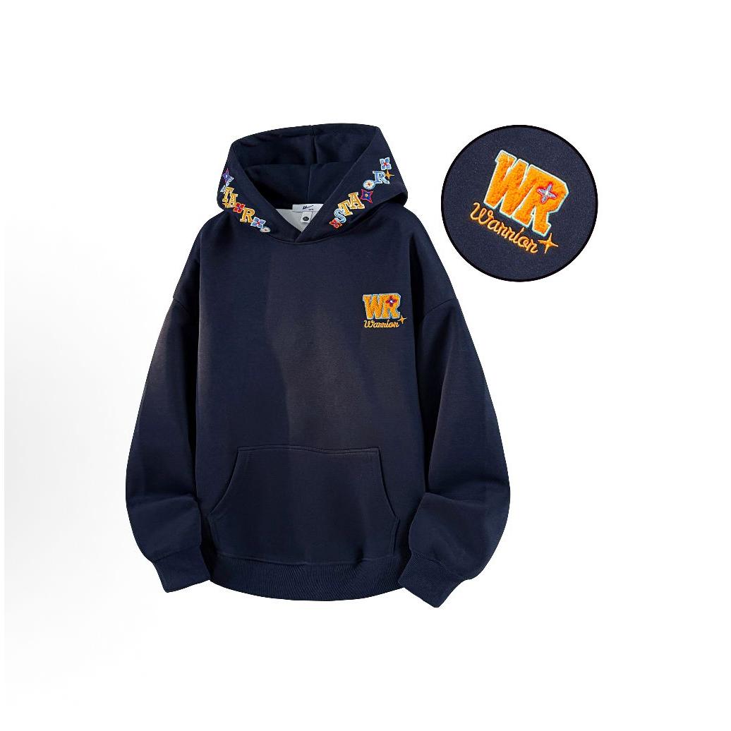 WR美式基础趣味刺绣字母卫衣