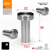 域堡304不锈钢衣柜门拉手现代简约儿童抽屉把手单孔圆形拉手