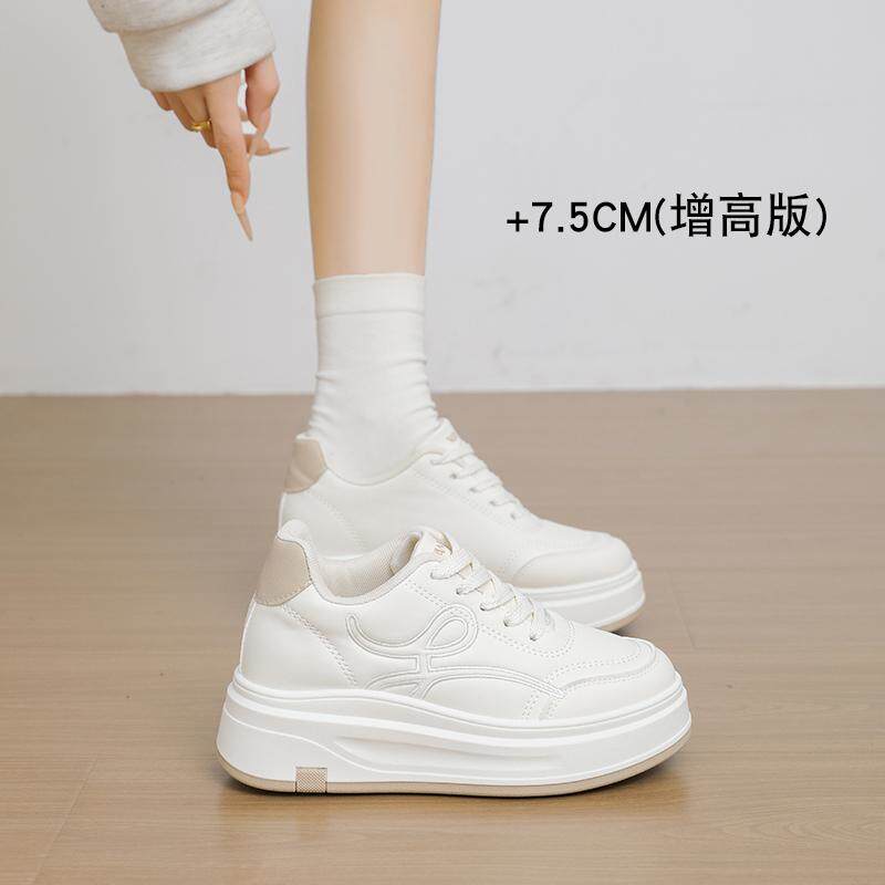 小白鞋女士2026年新款秋冬季厚底ins潮百搭小众学生运动休闲板鞋