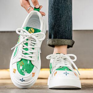 男鞋2026新款春季休闲百搭厚底透气板鞋户外运动小白小众帆布潮鞋