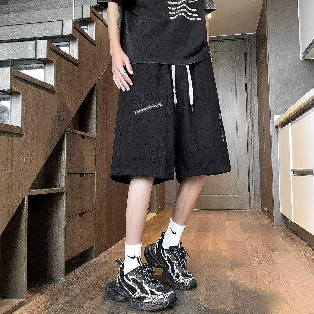 日系复古多口袋工装短裤男生秋季新款潮牌街头宽松学生百搭五分裤