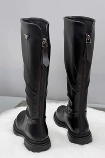 平底长筒靴高个子2025新款秋冬加绒靴子爆款高筒骑士靴不过膝长靴