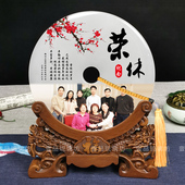 退休礼品定制照片送老师领导职工医生玉扣摆件同学聚会谢师恩礼物