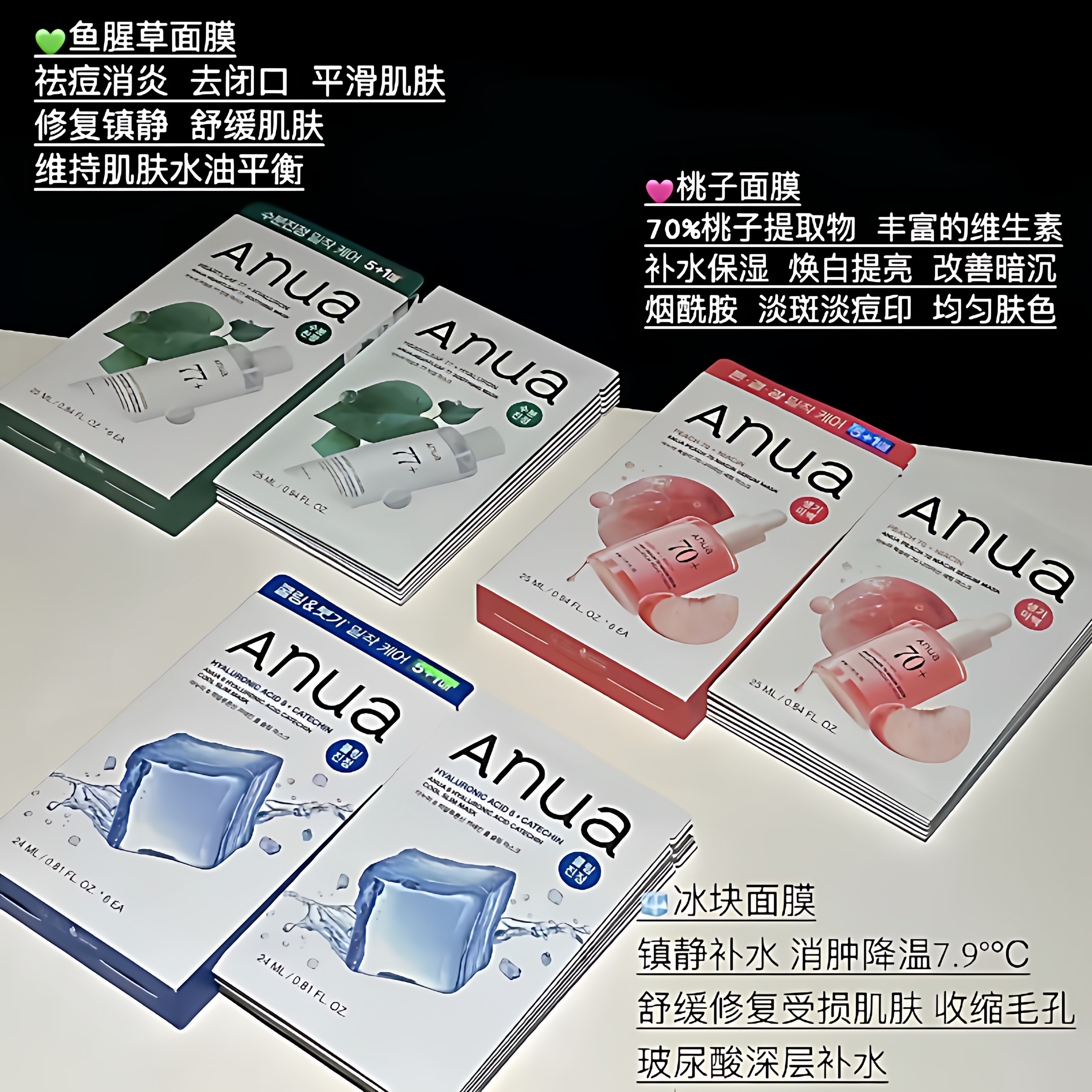 OY热卖▲ Anua透明质酸面膜补水保湿提亮PDRN面膜改善暗沉肌