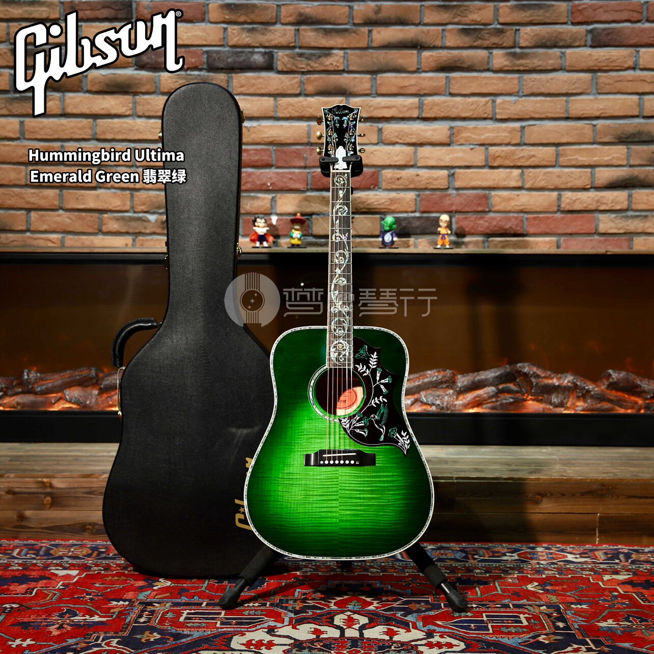 吉普森Gibson蜂鸟UltimaEmeraldGreen蜂鸟翡翠绿美产全单民谣吉他