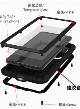 正品军事装甲适用华为Mate80promax三防手机壳60金属70 Pro硅胶P60全包防摔80保护套男个性潮新款软边硬铠甲