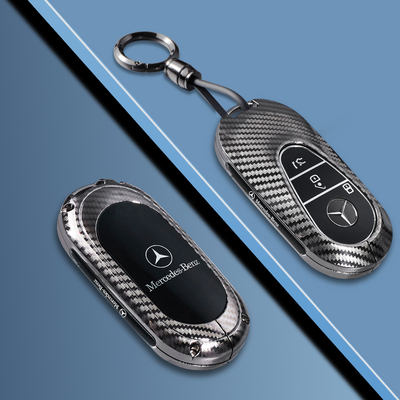适用奔驰车钥匙套GLE350迈巴赫GLS450S600GLCGLE350E级C260真皮壳