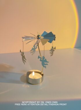 “旋转烛台浪漫烛光走煤