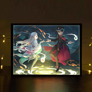 地缚少年花子君灯光画八寻宁宁周边源光源辉摆件柚木司手办小夜灯