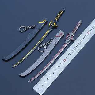 守望先锋周边武器源氏龙邪鬼带鞘刀合金兵器模型钥匙扣22CM