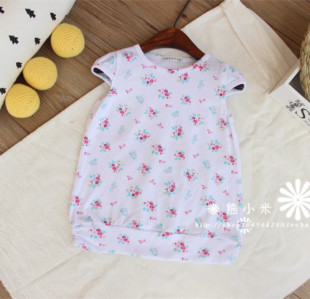 t恤 外贸童装 纯棉弹力碎花短袖 出口女童宝宝韩版 T恤 2020夏季