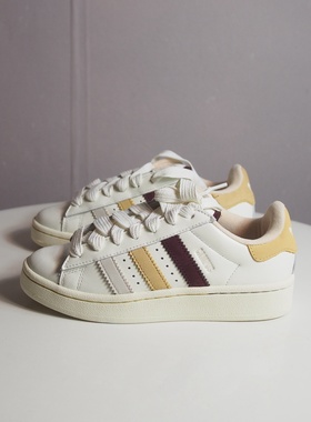 阿迪达斯三叶草CAMPUS 00S男女中性低帮牛皮三条纹复古板鞋IH3278