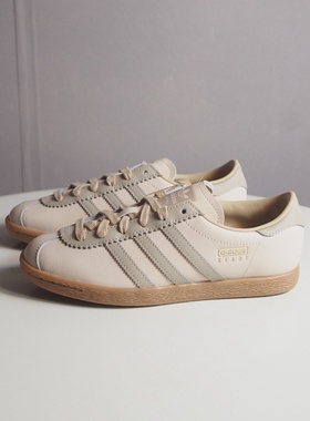 阿迪达斯三叶草STADT女子低帮牛皮革时尚复古T头德训运动鞋JR8313