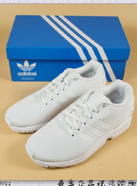 阿迪达斯三叶草ZX FLUX男子低帮织物透气减震耐磨休闲鞋 S32277