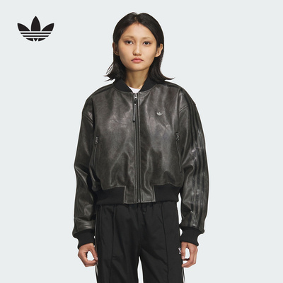 adidas阿迪达斯三叶草短保暖夹克外套秋冬女PU JACKET棉服 KC2656