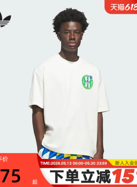 adidas阿迪达斯三叶草2026夏男宽松圆领篮球风运动短袖T恤 KD3615