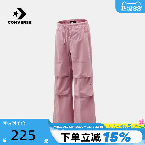 Converse匡威女款运动休闲长裤百搭潮流直筒裤工装裤 WCJ686-PCG