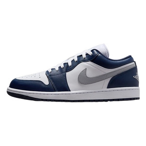 耐克男鞋Air Jordan 1 AJ1白蓝低帮复古休闲板鞋篮球鞋553558-141
