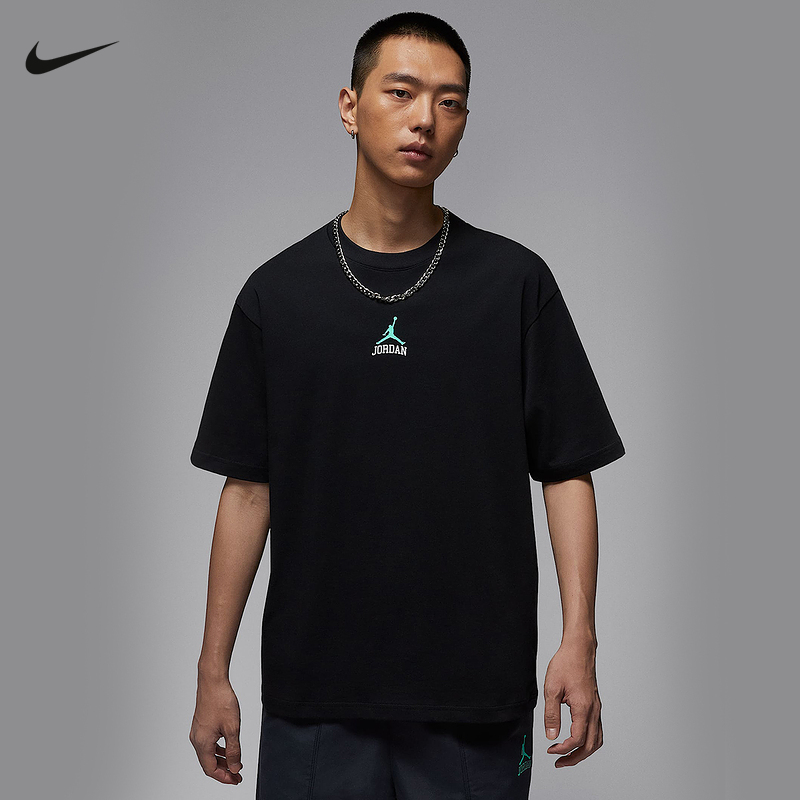 Nike耐克短袖男夏新款Jordan背标宽松复古圆领运动T恤IM3354-010
