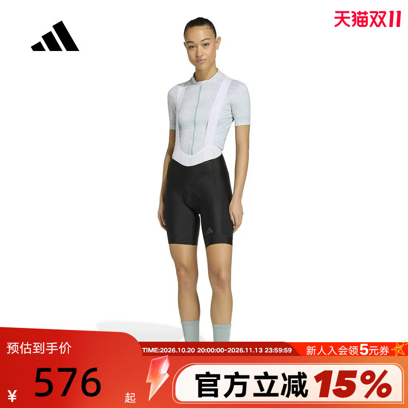 adidas阿迪达斯自行车紧身裤2026春女山地公路骑行黑色短裤KB9575