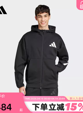 adidas阿迪达斯连帽外套秋男Z.N.E.保暖透气针织夹克 JD5984
