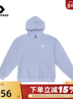 Converse匡威2026春男女同款宽松舒适套头衫连帽卫衣 UCJ405-BI5
