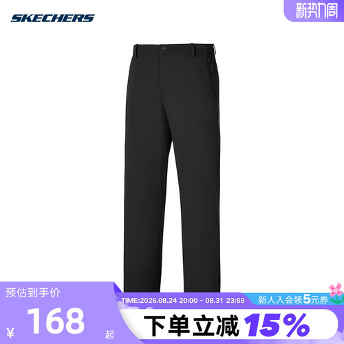 Skechers斯凯奇秋冬男款简约百搭亲肤透气直筒长裤P325M149/0018