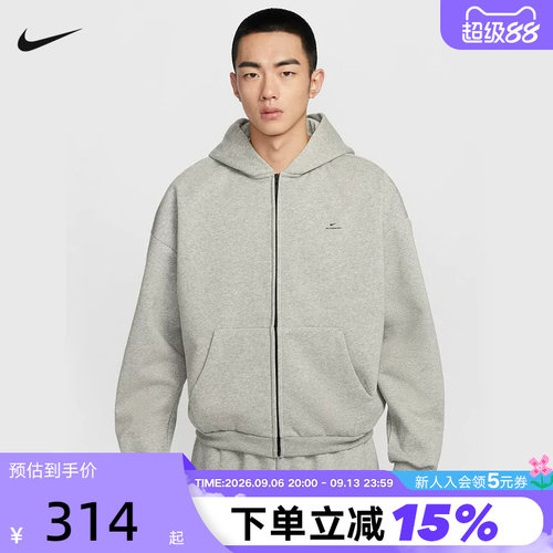 耐克男子篮球连帽衫春新款THERMA-FIT宽松加绒保暖卫衣IO3690-063