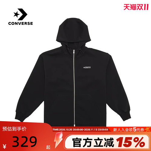 Converse匡威秋男宽松连帽衫复古外套拉链开衫 MCH604-023