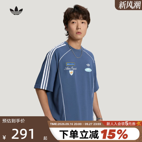 adidas阿迪达斯三叶草赛车风半袖男RAC ICON宽松短袖T恤 LD6503