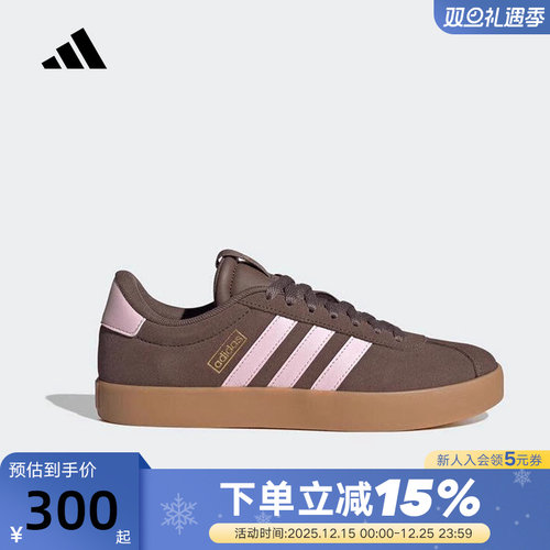 adidas阿迪达斯T头鞋2026春女VL COURT运动休闲德训板鞋 IH6516