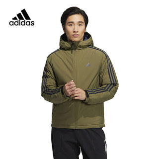 Adidas阿迪达斯羽绒服男短款外套冬新款保暖连帽运动服HN2120