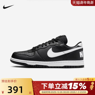 BIG 355152 NIKE 轻便运动鞋 016 LOW黑白低帮复古休闲板鞋 耐克男鞋