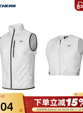 Skechers斯凯奇男运动跑步背心梭织马甲 P324M051/0019
