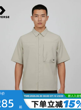Converse匡威男翻领短袖时尚宽松潮流百搭休闲衬衫 MCJ756-GJR
